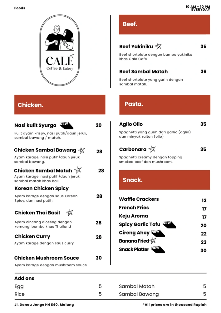Cale Cafe Malang