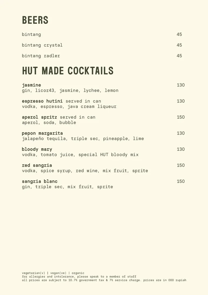 HUT Cafe Bali