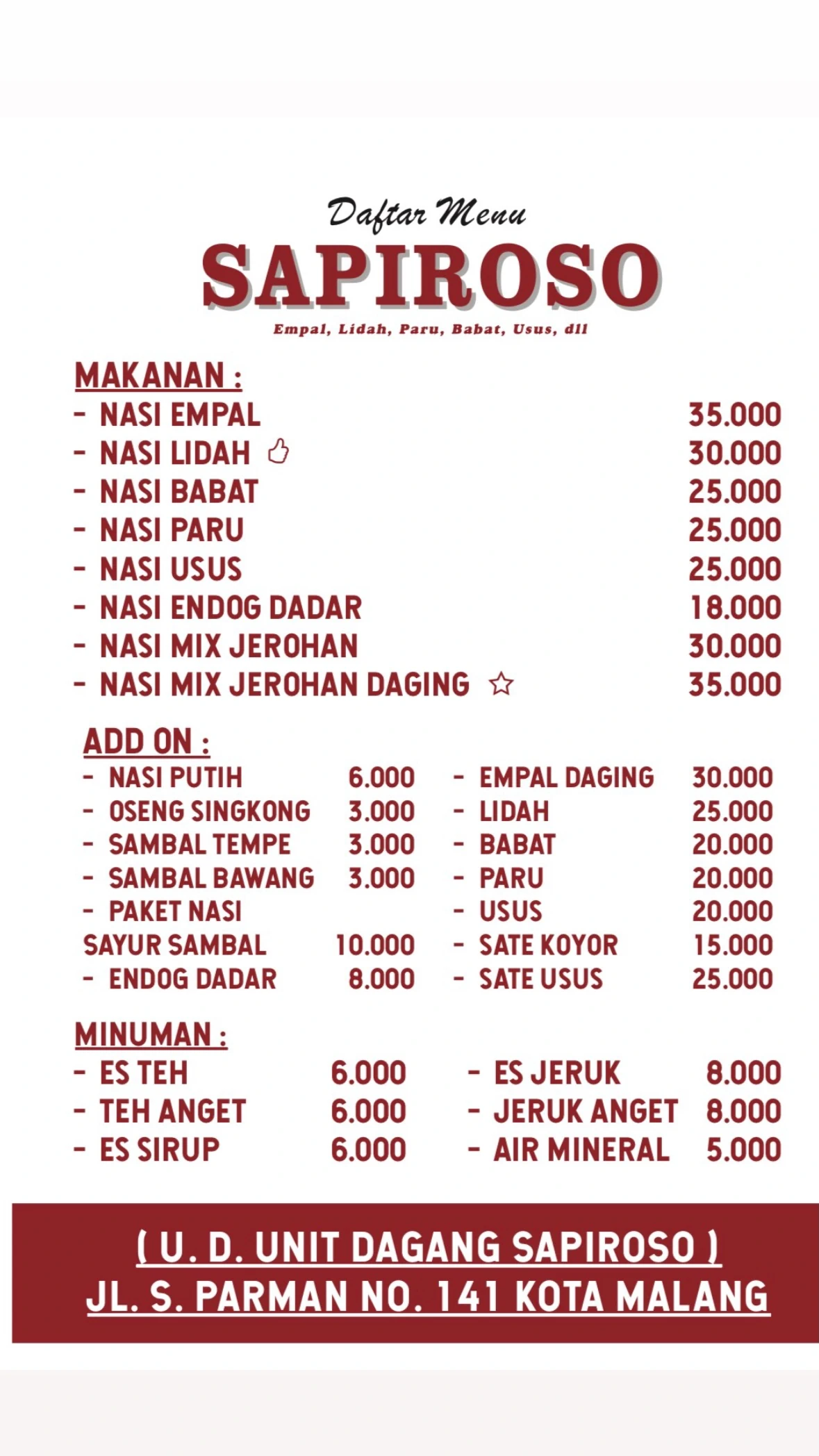 Warung Sapiroso