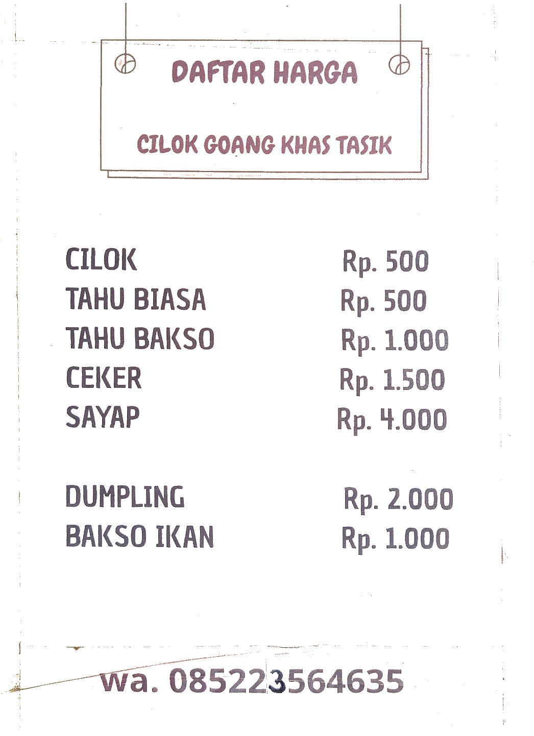 Cilok Goang Khas Tasikmalaya