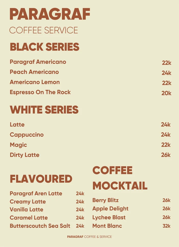 Paragraf Coffee Service