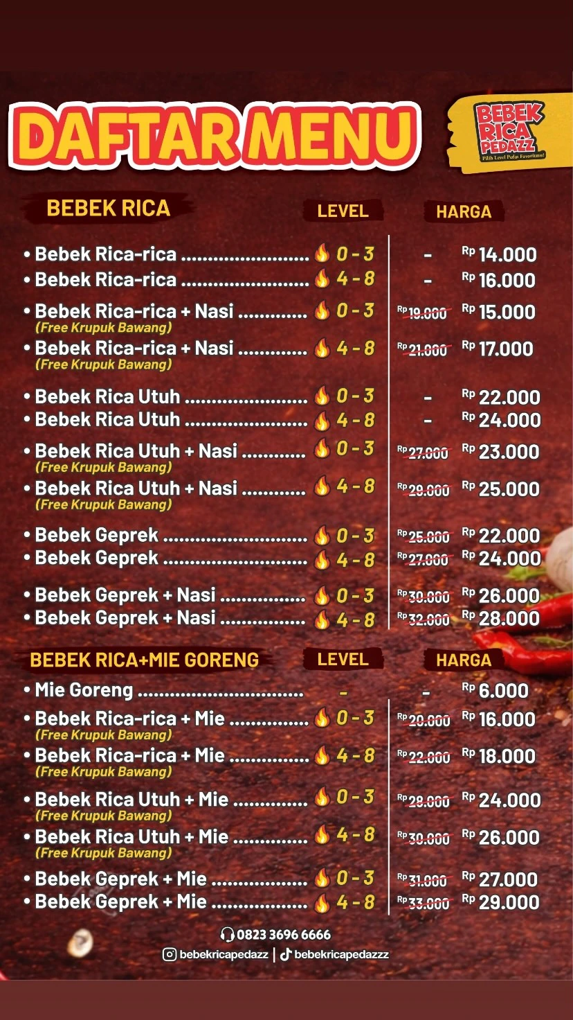 Bebek Rica Pedazz Purbalingga