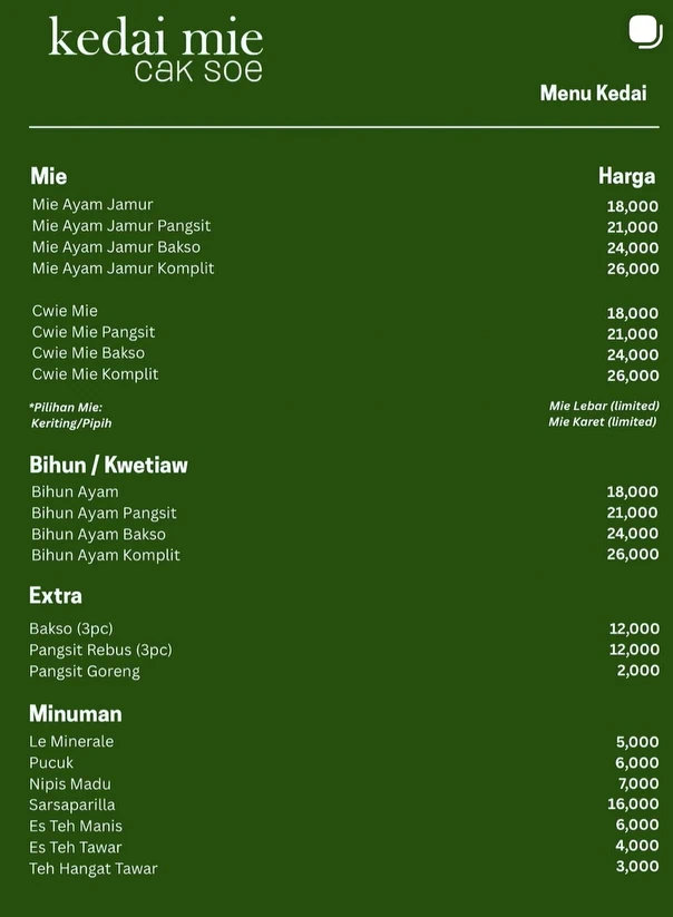 Kedai Mie Cak Soe