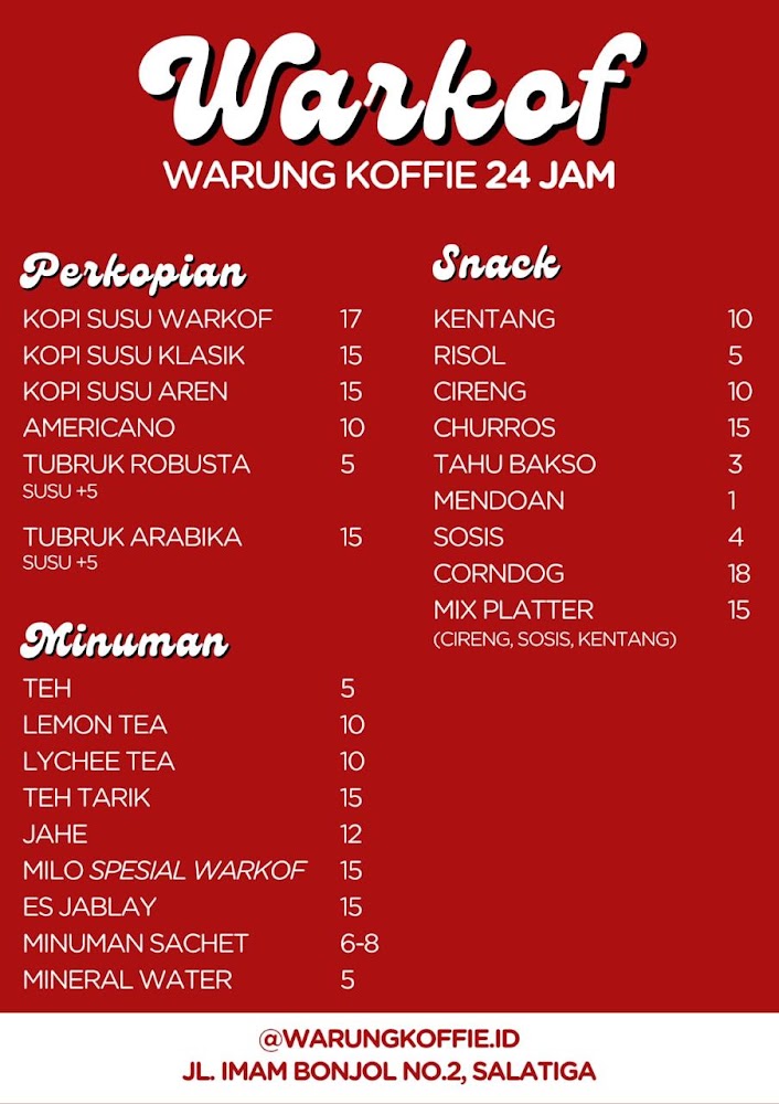 Warkof - Warung Koffie 24 Jam